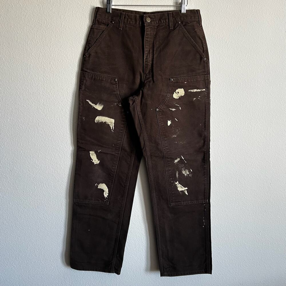 Carhartt B136 DKB brown double knee work wear carpenter pants